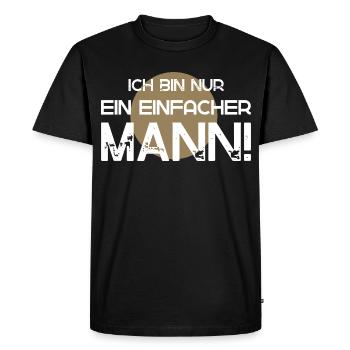 I'm just a simple man - Men's Premium Organic T-Shirt - black - Front - Nico (187cm)