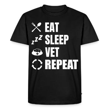 Food Sleeping Veterinary - Men's Premium Organic T-Shirt - black - Front - Nico (187cm)