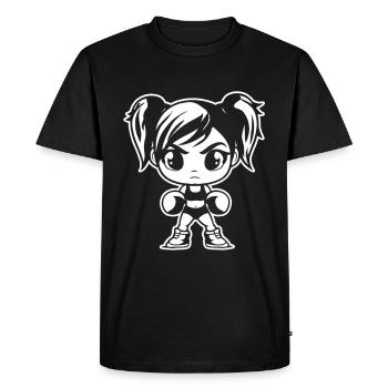 Little boxer - Men's Premium Organic T-Shirt - black - Front - Nico (187cm)