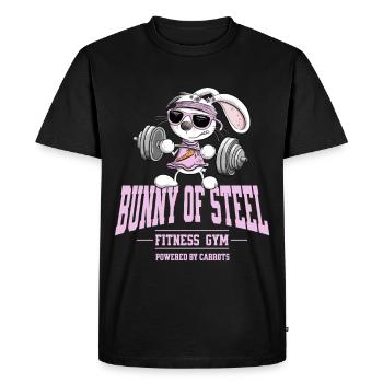 Bunny Fitness Weight Training Saying Training - Men's Premium Organic T-Shirt - black - Front - Nico (187cm)