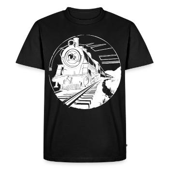 Graphique ferroviaire - T-shirt Premium bio Homme - noir - Devant - Nico (187cm)