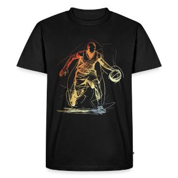 Basketball Player Sketch - Men's Premium Organic T-Shirt - black - Front - Nico (187cm)