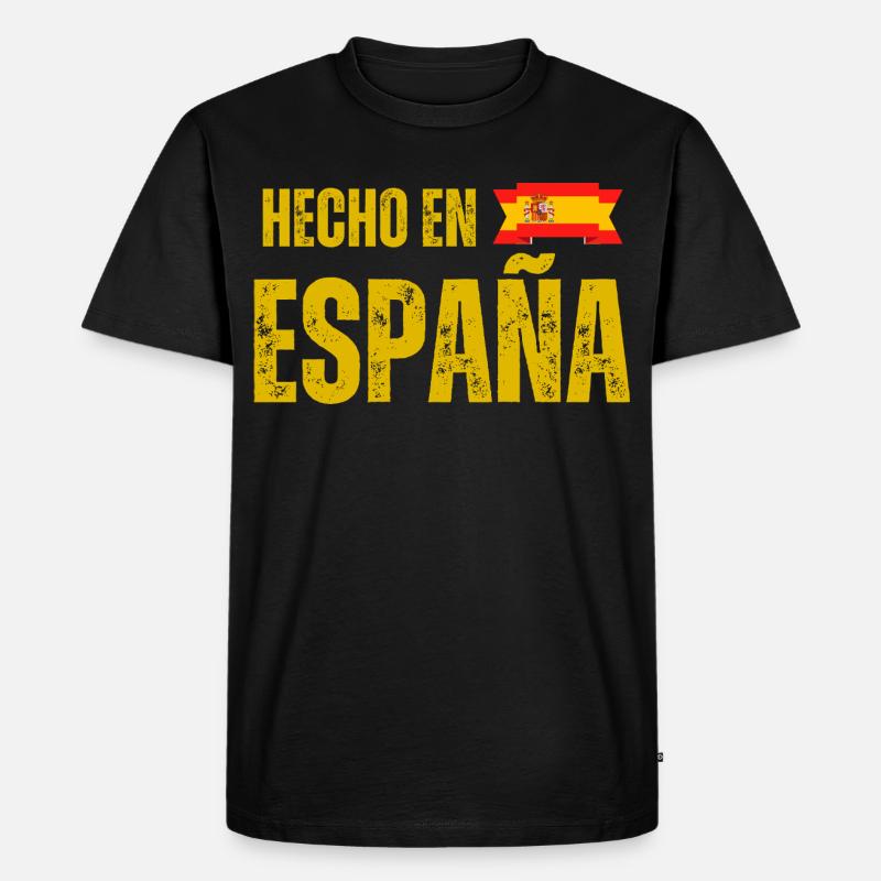 Made in Spain, spanischer Stolz - Männer Premium Bio T-Shirt - Schwarz