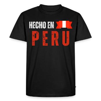 Made in Peru, Peruvian pride - Men's Premium Organic T-Shirt - black - Front - Nico (187cm)