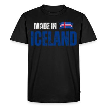 Fabriqué en Islande, fierté islandaise - T-shirt Premium bio Homme - noir - Devant - Nico (187cm)