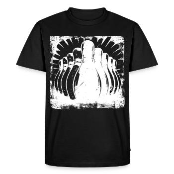 Skittles Bowling - Men's Premium Organic T-Shirt - black - Front - Nico (187cm)