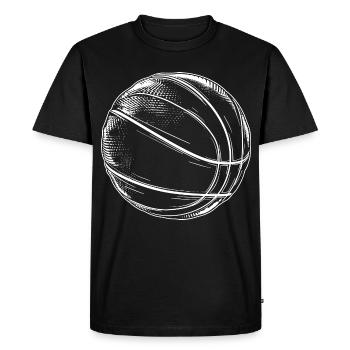 Dessin de basket-ball - T-shirt Premium bio Homme - noir - Devant - Nico (187cm)