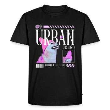 Urban Doggo – le streetwear à quatre pattes - T-shirt Premium bio Homme - noir - Devant - Nico (187cm)