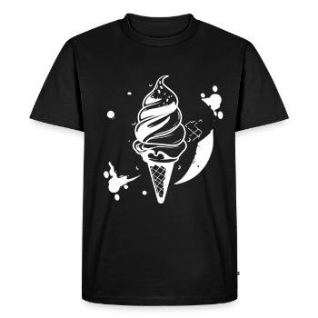 Croquis de crème glacée molle - T-shirt Premium bio Homme - noir - Devant - Nico (187cm)