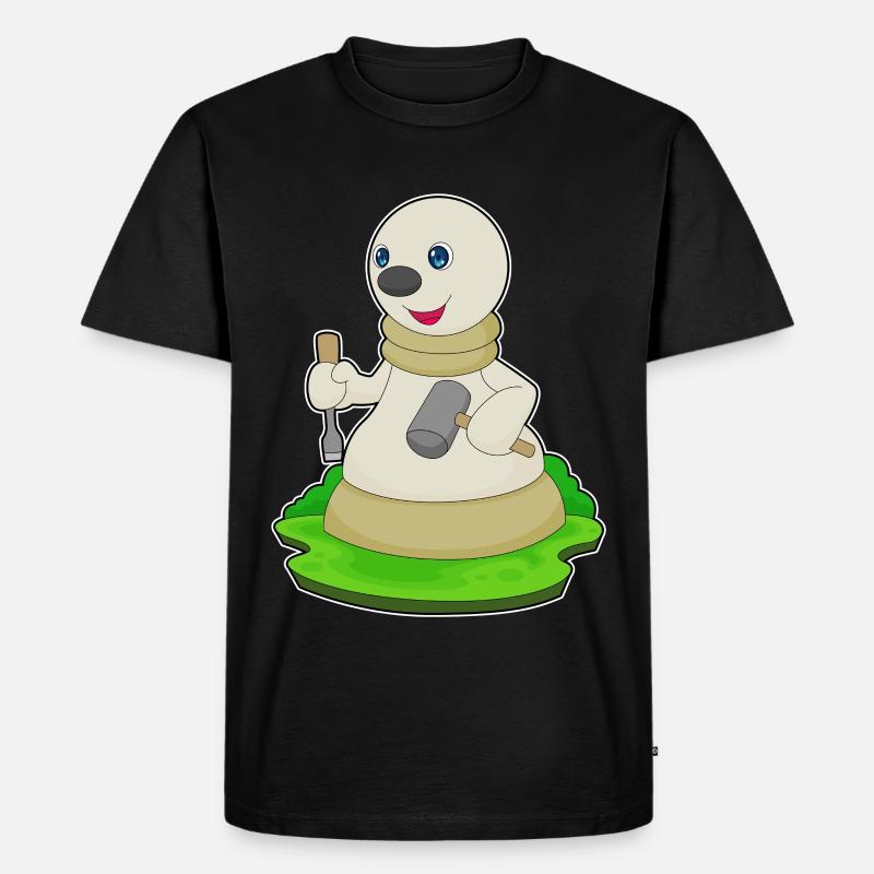 Schachfigur Bauer Schach - Männer Premium Bio T-Shirt - Schwarz