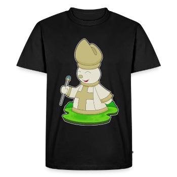 Pièce d’échecs Bishop Chess - T-shirt Premium bio Homme - noir - Devant - Nico (187cm)