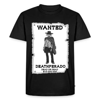 Cowboy squelette - T-shirt Premium bio Homme - noir - Devant - Nico (187cm)