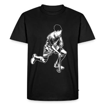 Joueurs de hockey sur gazon - T-shirt Premium bio Homme - noir - Devant - Nico (187cm)