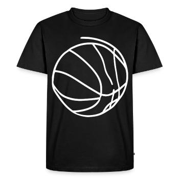 Basketball Sketch - Men's Premium Organic T-Shirt - black - Front - Nico (187cm)