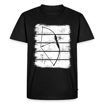 Chasse à l’arc - T-shirt Premium bio Homme - noir - Devant - Nico (187cm)