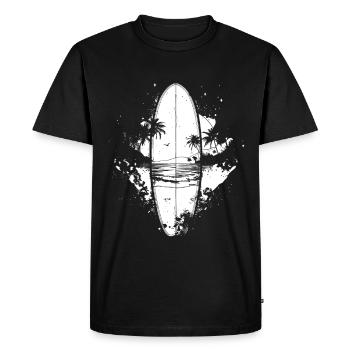 Croquis de planche de surf - T-shirt Premium bio Homme - noir - Devant - Nico (187cm)