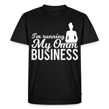 Yoga Teacher Joke - Men's Premium Organic T-Shirt - black - Front - Nico (187cm)