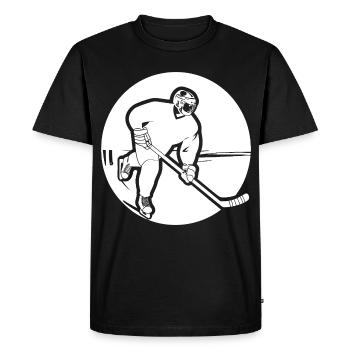 Hockey Player Drawing - Men's Premium Organic T-Shirt - black - Front - Nico (187cm)