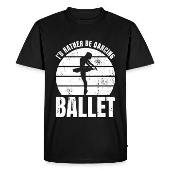 Je préfère danser le ballet - T-shirt Premium bio Homme - noir - Devant - Nico (187cm)