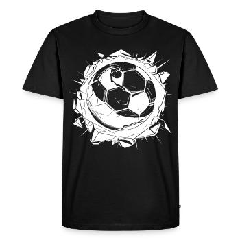 Soccer Drawing - Men's Premium Organic T-Shirt - black - Front - Nico (187cm)