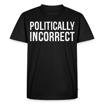 politically Incorrect - Men's Premium Organic T-Shirt - black - Front - Nico (187cm)