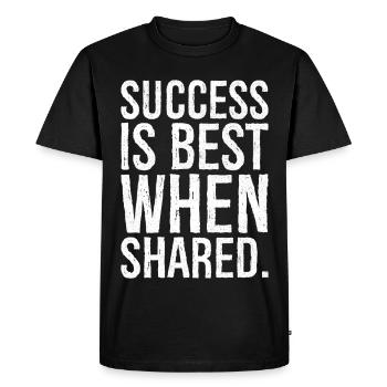 Le succès est meilleur lorsqu’il est partagé - T-shirt Premium bio Homme - noir - Devant - Nico (187cm)