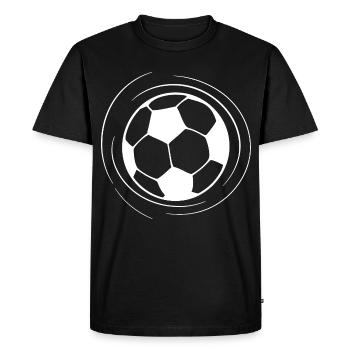 Football Sketch - Men's Premium Organic T-Shirt - black - Front - Nico (187cm)