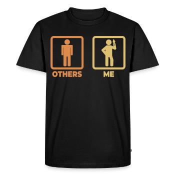 Amateur de crème glacée drôle - T-shirt Premium bio Homme - noir - Devant - Nico (187cm)