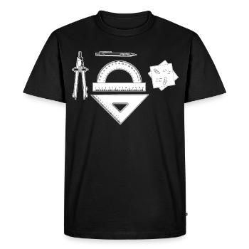 Architect Graphic - Men's Premium Organic T-Shirt - black - Front - Nico (187cm)