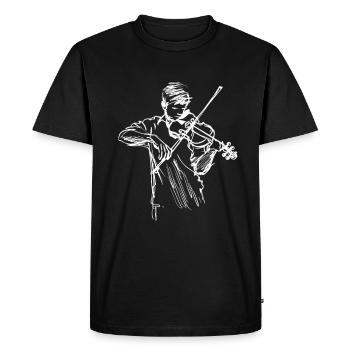 Dessin au trait Geiger - T-shirt Premium bio Homme - noir - Devant - Nico (187cm)