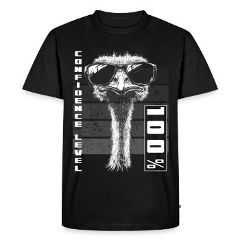 Bird Ostrich Sunglasses Confident Gift - Men's Premium Organic T-Shirt - black - Front - Nico (187cm)