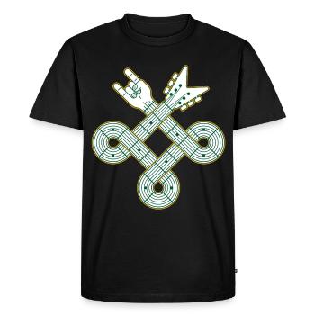Guitare à nœud celtique - T-shirt Premium bio Homme - noir - Devant - Nico (187cm)