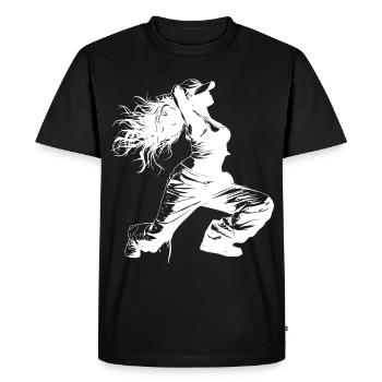 Breakdancer Drawing - Men's Premium Organic T-Shirt - black - Front - Nico (187cm)