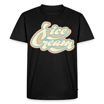 Tourbillon de glace - T-shirt Premium bio Homme - noir - Devant - Nico (187cm)