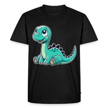 Apatosaurus Baby Mignon Dinobaby Dino Cadeau - T-shirt Premium bio Homme - noir - Devant - Nico (187cm)