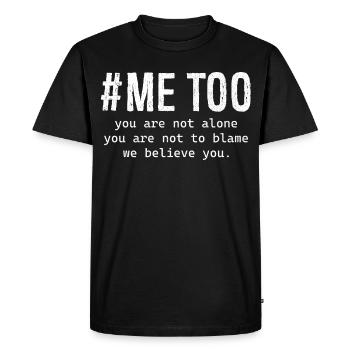 Moi aussi tu n’es pas seul tu n’es pas à m’en vouloir - T-shirt Premium bio Homme - noir - Devant - Nico (187cm)