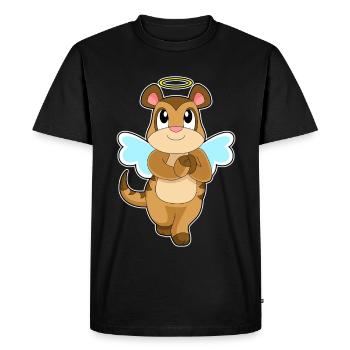 Ailes d’ange suricate - T-shirt Premium bio Homme - noir - Devant - Nico (187cm)