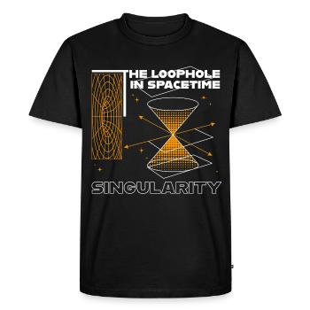 Faille dans l’espace-temps - T-shirt Premium bio Homme - noir - Devant - Nico (187cm)