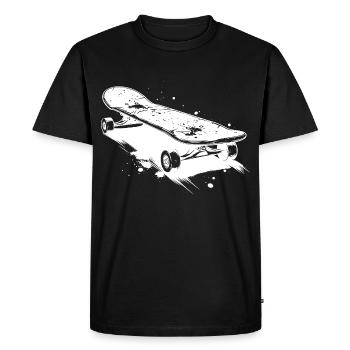 Skateboard Sketch - Men's Premium Organic T-Shirt - black - Front - Nico (187cm)