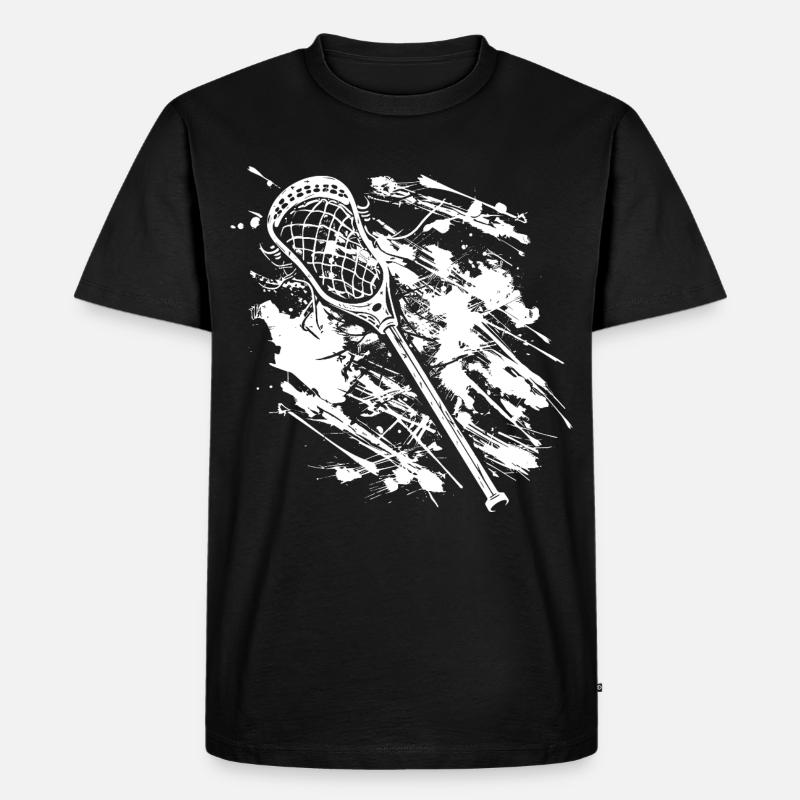 Graffiti de batte de crosse - T-shirt Premium bio Homme - noir