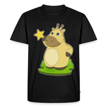 Giraffe Star - Men's Premium Organic T-Shirt - black - Front - Nico (187cm)