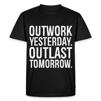 survivre hier survivre demain - T-shirt Premium bio Homme - noir - Devant - Nico (187cm)