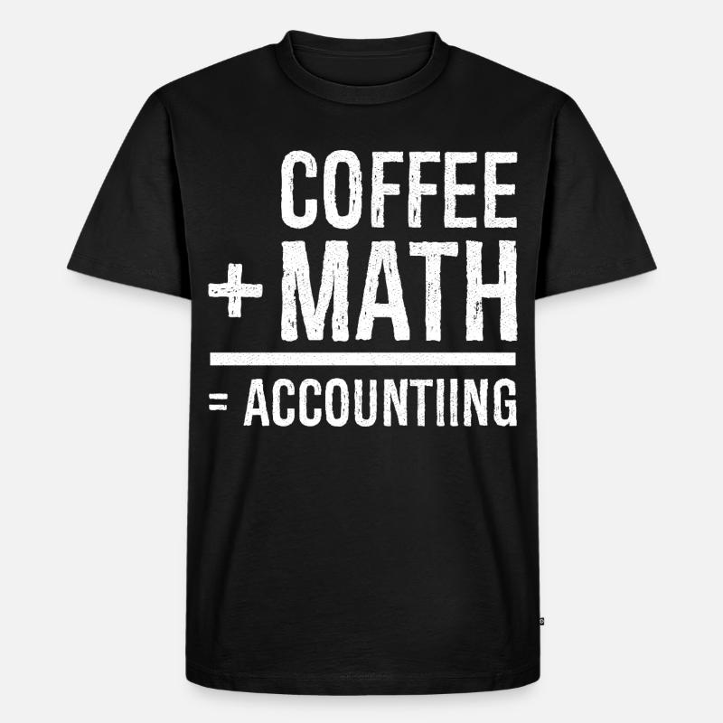 coffee math accounting - Männer Premium Bio T-Shirt - Schwarz