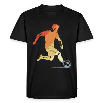 Soccer Boy Vintage Look - Men's Premium Organic T-Shirt - black - Front - Nico (187cm)