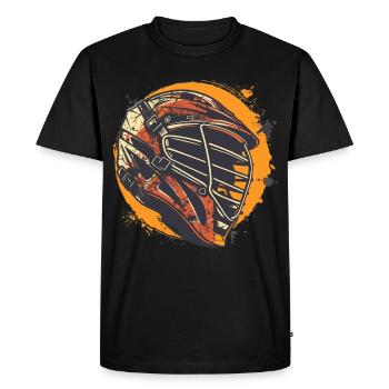 Graphique du casque de crosse - T-shirt Premium bio Homme - noir - Devant - Nico (187cm)