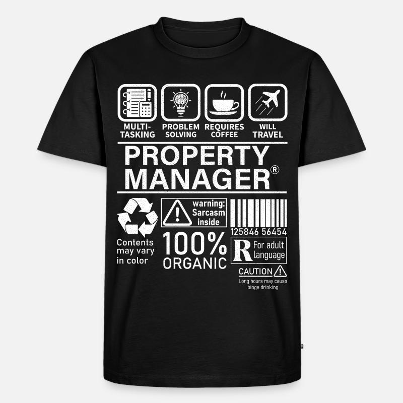 Property Manager Multi Tasking Problem Solving - Men's Premium Organic T-Shirt - black