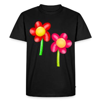 Flowers Flower Spring - Men's Premium Organic T-Shirt - black - Front - Nico (187cm)