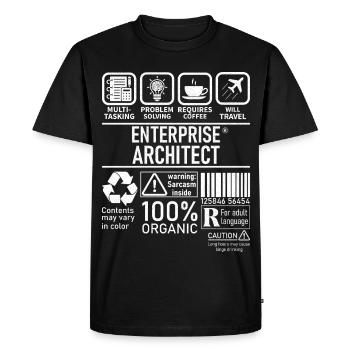 Enterprise Architect multi tasking problem solving - Men's Premium Organic T-Shirt - black - Front - Nico (187cm)