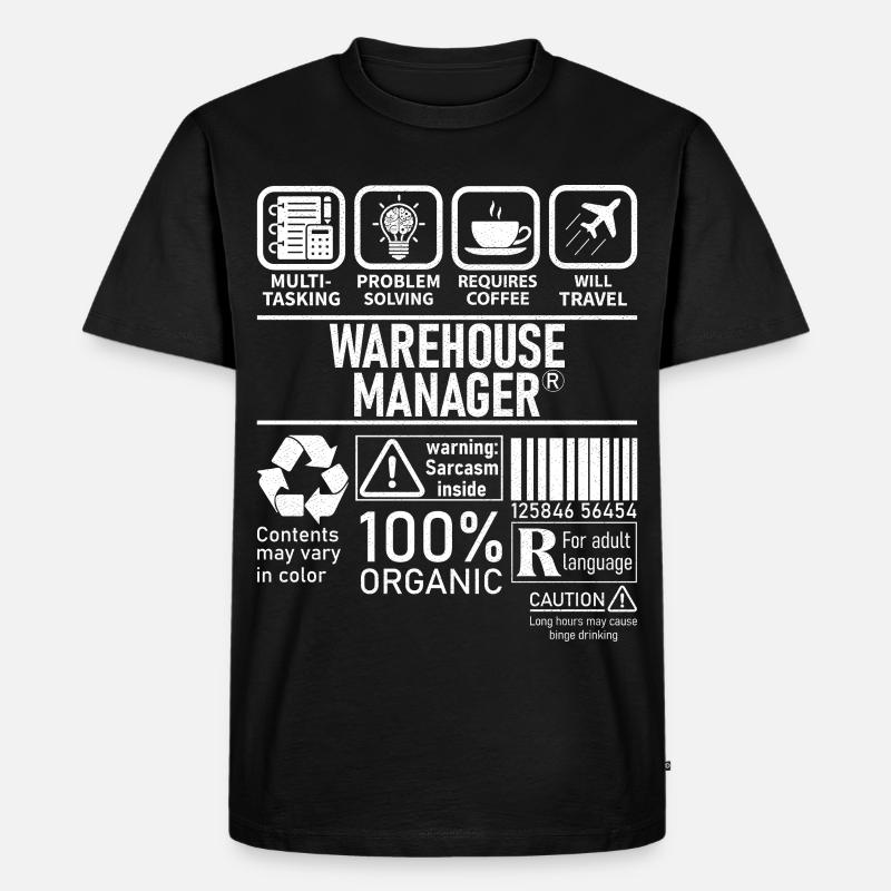 Résolution de problèmes multitâches Warehouse Manager - T-shirt Premium bio Homme - noir