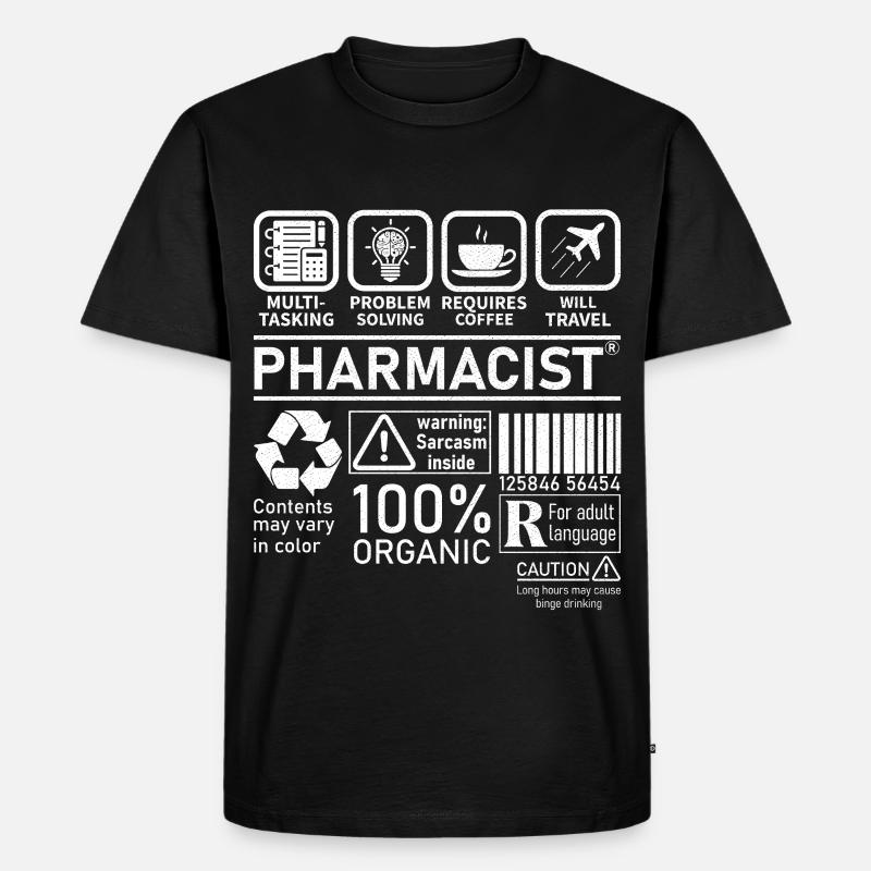Pharmacien multitâche résolution de problèmes - T-shirt Premium bio Homme - noir